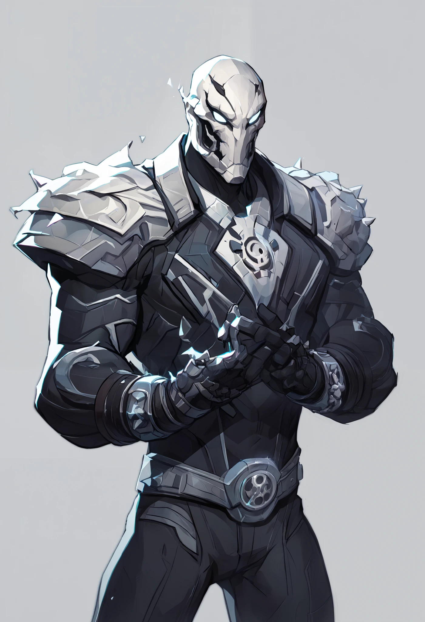 Ghost Rider in Marvel Rivals
Ghost Rider's costume is one of the most iconic and visually striking in the Marvel Universe. Here's a detailed analysis:
- **Color Scheme:** Predominantly black, symbolizing his dark and supernatural origins.
- **Jacket:** A black leather biker jacket, often adorned with silver spikes on the shoulders and cuffs, adding a menacing edge.
- **Pants:** Black leather pants that match the jacket, completing the biker aesthetic.
- **Boots:** Black combat boots, practical for riding and combat.
- **Chains:** A signature element of his costume, Ghost Rider wields flaming chains as weapons, which are often wrapped around his body or carried.
- **Flaming Skull:** The most distinctive feature, his head is a flaming skull, representing his transformation into the Spirit of Vengeance.
- **Accents:** Some versions of the costume include silver or metallic accents, emphasizing his supernatural and otherworldly nature.