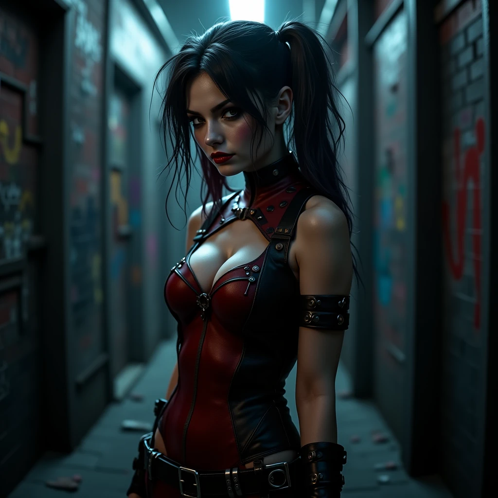 Angry Face, BDSM,slave,Rubber,red Corset,Bondage,Collar,NSFW,((Best Quality, 8k, Masterpiece:1.3))), Crisp Focus: 1.2、(Layer Cut, Big:1.2),Beautiful Woman with Perfect Figure: 1.4、Slender Abs:1.2、Wet Body:1.5、Highly Detailed Face and Skin Texture、Detailed  blue Eyes、Double Eyelids,Long Hair, red lipstick