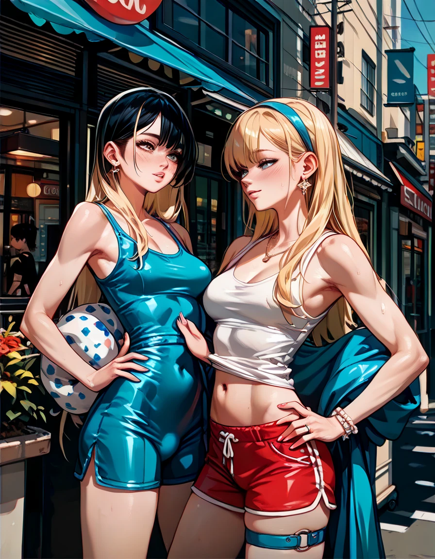 two women sexy big bodies shopping big tits angry