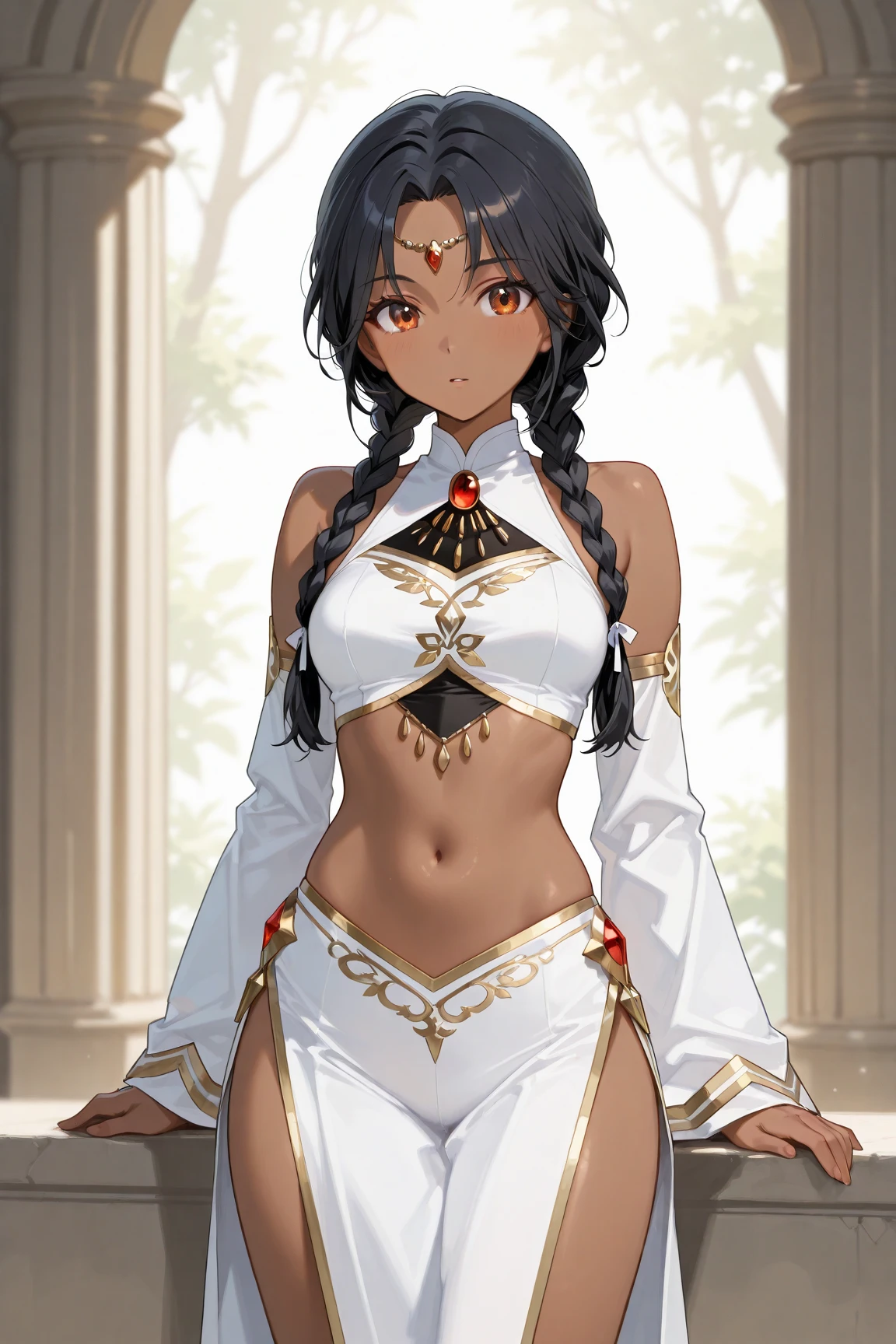 (8k ultra HD quality,best quality,1woman, alone, dark-skinned woman, black hair, dark skin, big breasts, sexy, ancient costume, roman, portrait, jewelry, parted lips, dark eyes, earrings, looking at viewer, background Ancient Rome, huge breasts, small sample, sexy, olive skin, dark skin, holding breasts, wallpaper, goddess