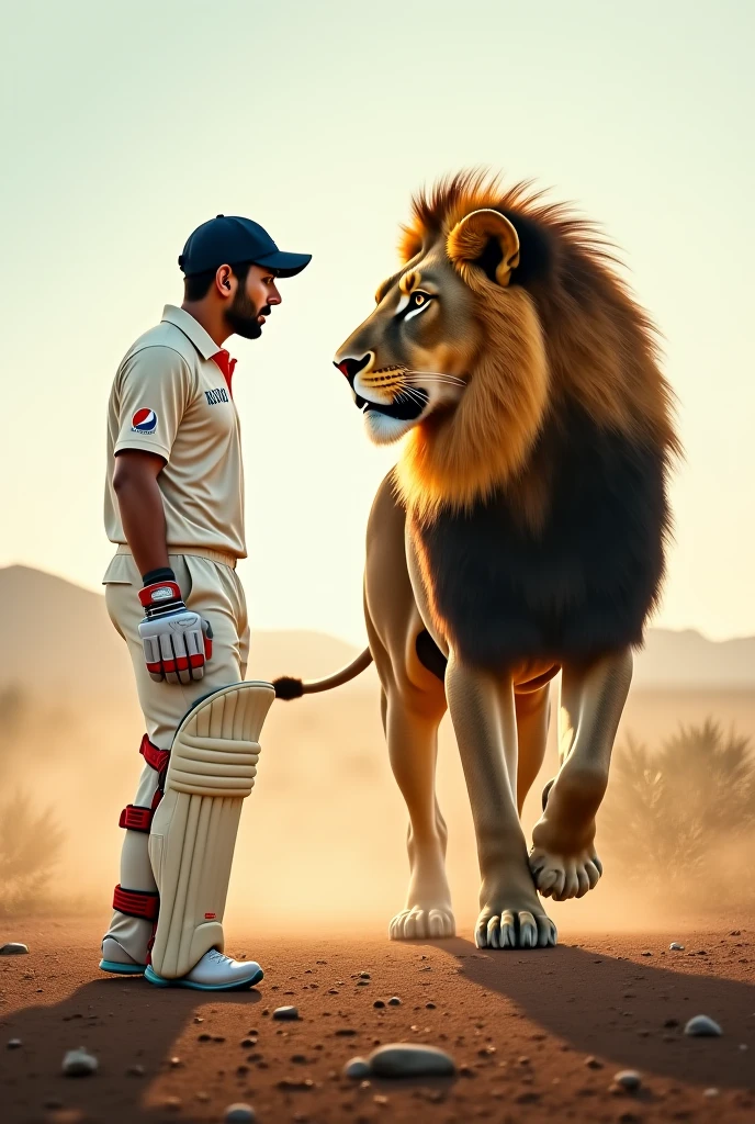 Virat Kohli with lion