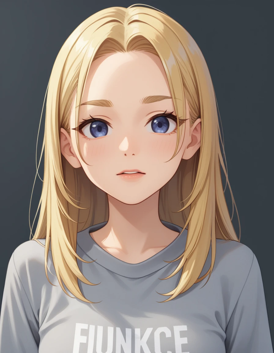 1girl,(anime),face,cartoon,blond hair,upper body, masterpiece,best_quality, simple background, <lora:FkeyHosioka:1>