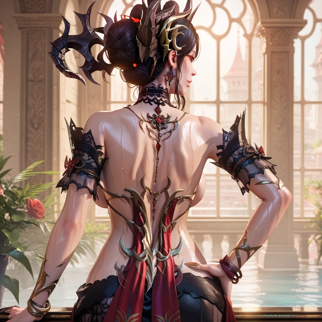 （A girl：2.0），（dress：1.9），nijistyle，Ethereal Background，Mysterious atmosphere，RAW photos，16K，drama灯光，rich and colorful，high quality，Precise focus，4D Cinema，drama，hyper-realistic illustration，Super detailed，absurd，Complex Mode， atmosphere，Ultra-high resolution， (Realistically:1.4)，(Fractal Art:1.3)，（Breasts droop outwards naturally），（Large Breasts），（Random hair color），（Showing shoulders and thighs），glowing scales，Princess Cut Hairstyle，full-body shot，watercourse，shrub，Outdoors in the wild，rock，ghostdom，night，backlight