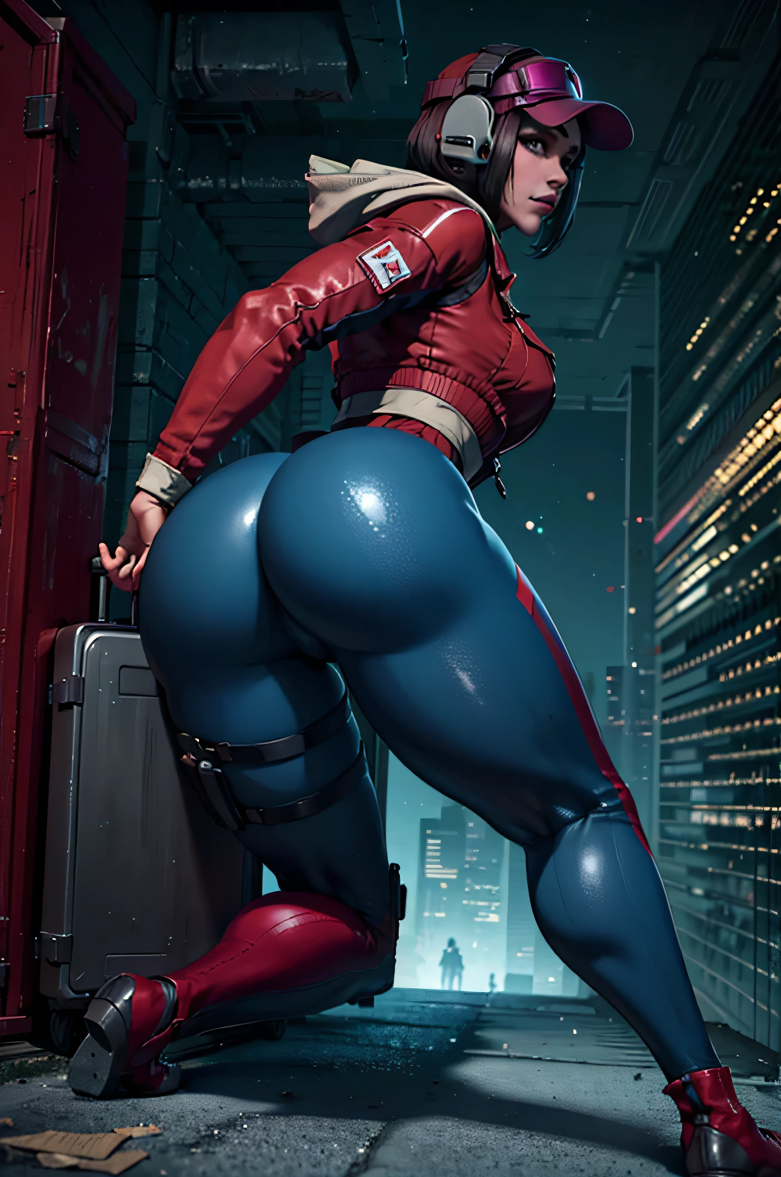 (melhor qualidade,4k,8k,alta resolução,masutepiece:1.2), (An 15 year old girl) , (BBW MILF), (bunda enorme: 1,9), Hair tied with a ponytail, (seios grandes: 1,9), caminhando na rua de uma cidade, (sexy shiny supergirl costume), (capa vermelha), saia vermelha, (bota longa), (full body photo), sexy, , hot, decotes, bunda enormes. (mesmo personagem, de frente, de lado, de costas), (perfect hands), perfecteyes