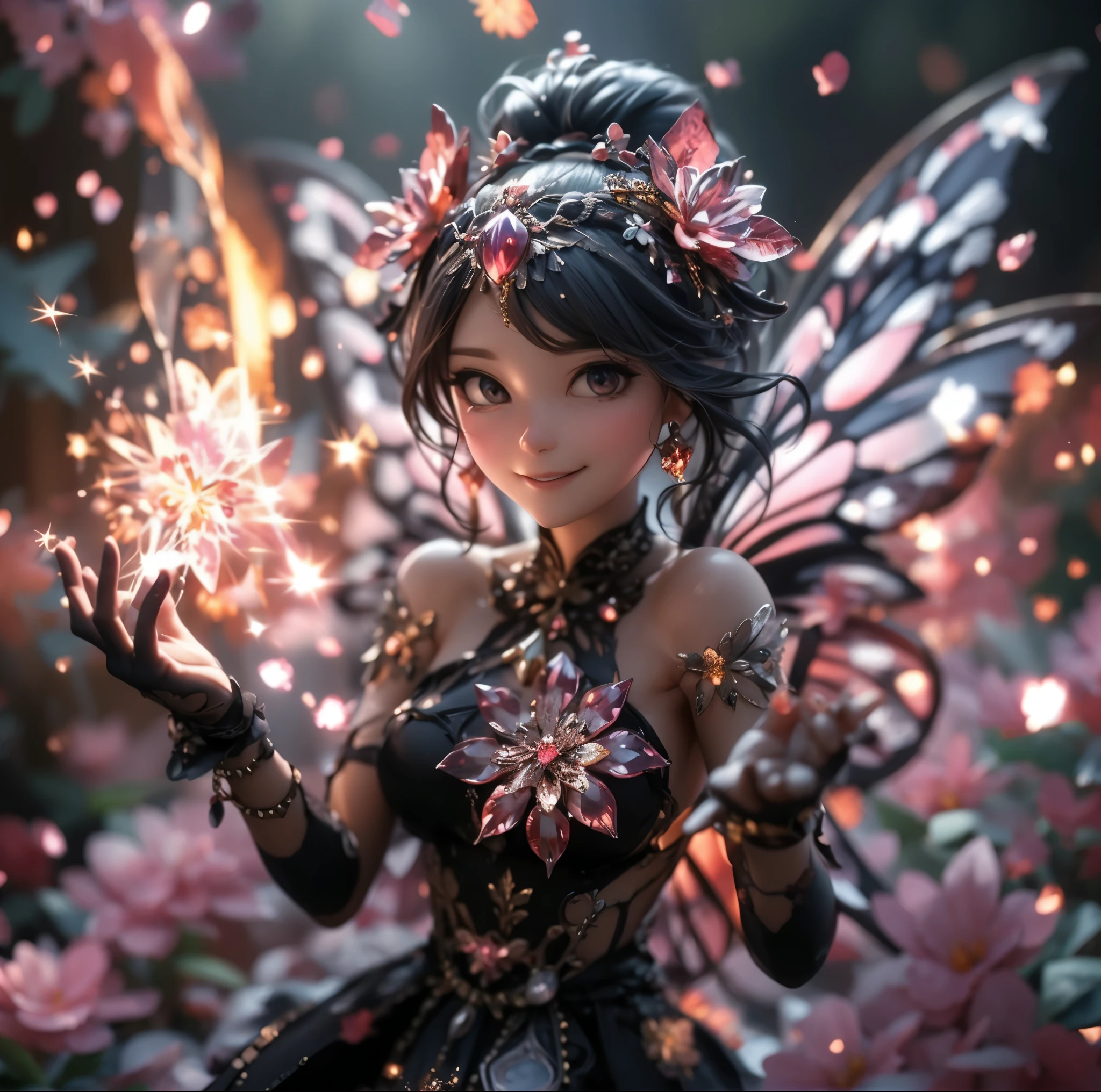 cute smile ,8K High Resolution,Light Fairy,A gentle gaze