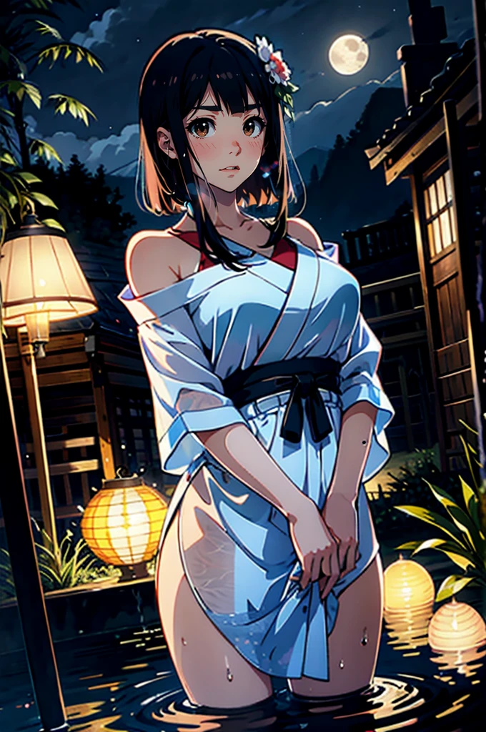 takeda hiromitsu style,(((nsfw))),(((groping by man))),(((pussy juice trail))),(((bukkake))),(((white sheer fabric fundoshi))),(((wears tabi on feet))),(((white short sleeve kimono tops))),(((Show cleavage))),(double-breasted,underbust:1.2),(((Japanese festival twisted headband))),(((she is wet))),(((Brightly lit hot spring at night))),(((surrounded by multiple guys))),ulzzang-6500-v1.1, (Raw photo:1.2), (Photo realistic:1.4), a beautiful detailed girl, extremely detailed eye and face, beautiful detailed eyes, ultra-detailed, High resolution, top-quality, ​masterpiece, highly detailed, 8k wallpaper, Wonderful, finely detail, top-quality, Light on the face,Movie Lighting,1girl in,(),Beautiful eyes,smile,Opening Mouth