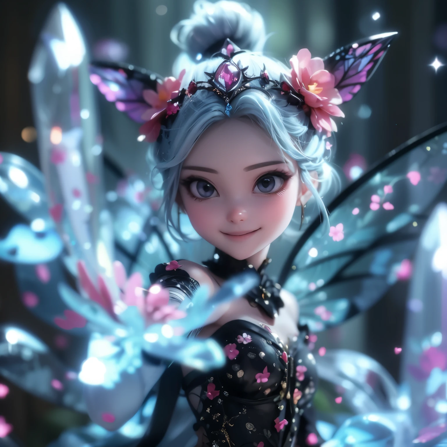 cute smile ,8K High Resolution,Light Fairy,A gentle gaze