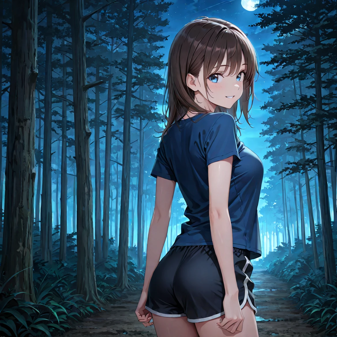 NSFW, naked,, big breasts, show pussy, legs apart, spread eagle, 1 girl, luxury forest, (night, best quality,4k,8k,highres,masterpiece:1.2),ultra-detailed,(realistic,photorealistic,photo-realistic:1.37), HDR, UHD, romantic lighting, ultra-fine painting, sharp focus, physically-based rendering, extreme detail description, professional, vivid colors, bokeh, anime, sci-fi, photography, concept artists, soft lighting, dreamy atmosphere, perfect anatomy