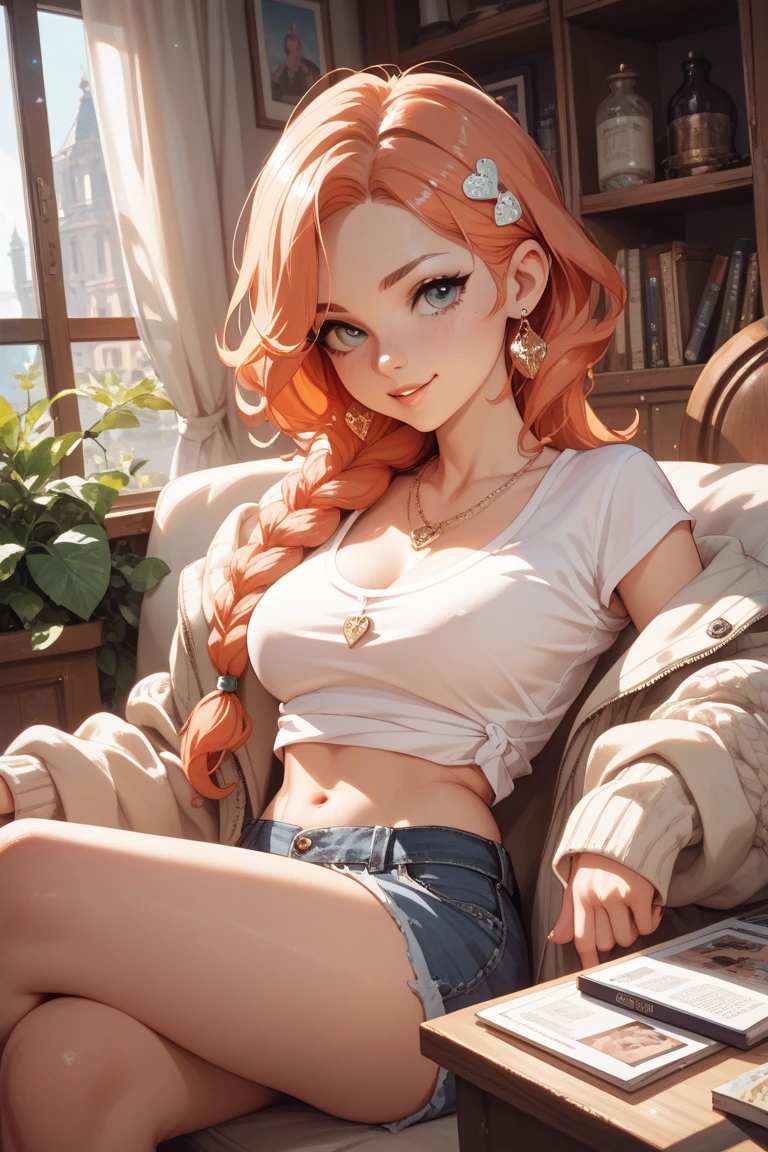 Wear a shirt、举着和平标志的Cartoon女孩，Cartoon，2d，Wronged
