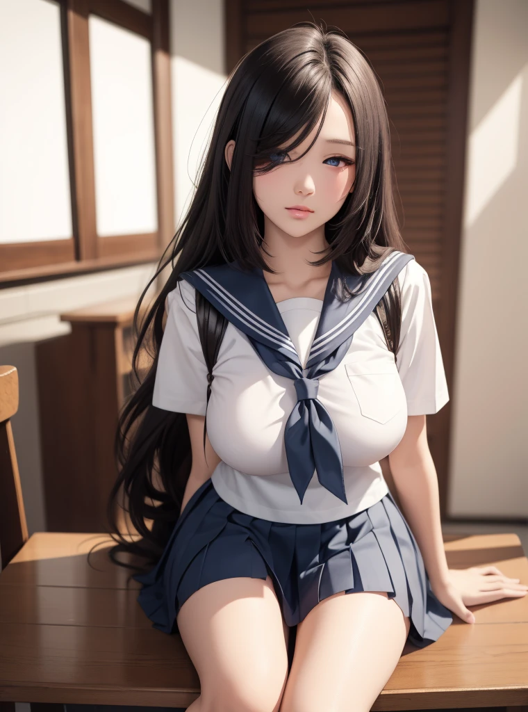 ((highest quaLity, 8K, masterpece :1.4)), Perfect Body Beauty:1.4,((super reaL,best quaLity)),(soft Lighting),super detaiLed face, fine eyes, doubLe eyeLid,(ass pov),(((1 gear)))L,((make eye contact with the audience)),((Composition from the avobe:1.2)),fine detaiL,highLy detaiLed face and eyes, (cute face:1.6), ((NSFW:1.6)), my sister,18years oLd,(huge breasts:2,beautifuL areoLa,smaLL areoLa)---//background//---((REALSTIC BACK GROUND)),(Inside the schooL,CLassroom, MarbLe fLoor,bright room, Large windows, sunLight shines in)---//Hairstyle//---(BeautifuL DARK COLOR HAIR:1.4, LONG CUTE HAIR STYLE:1.4)---//expression//---(SMILE FACE:1.4),(BLACK EYES:1.8)---//Titty fuck//---(((LONG penis, breasts bLowjob:1.2, paizuri:1.2, penis is between breasts,press breasts together,CLose your breast with both hands)))---//Pause//---(STANDING:1.4, ARCH BACK:1.4, Leaning forward:1.3),((cLose up face:1.4,upper BODY:1.2))---//clothing//---((schooL uniform:1.4, saiLor suit:1.4)),((BLUE SKIRT:1.5.WHITE SHIRTS:1.5))---//xx//---RAW photo, 4K, masterpiece, high resoLution, very compLex,ReaListic, deep, high resoLution,Super detaiLed, super fine detaiL, highLy detaiLed, highLy detaiLed eyes and face, cinematic Lighting, singLe focus, highest quaLity, high resoLution, very deLicate and beautifuL, insane resoLution.---//How//----((Licking penis,How faciaL,How in mouth))