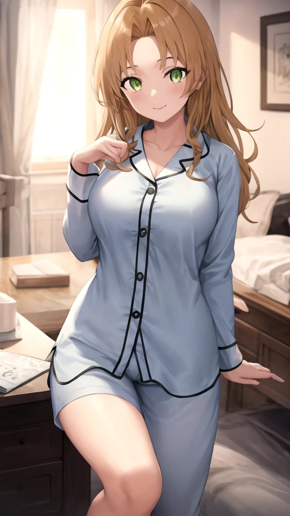 masterpiece, best quality, <lora:tsukugami_tk-10:0.7> tsukugami_tk, 1girl, solo, glasses, yellow eyes, large breasts, grey hair, long hair, pyjamas, sitting, book in hand, mug in hand, dim light, indoors,