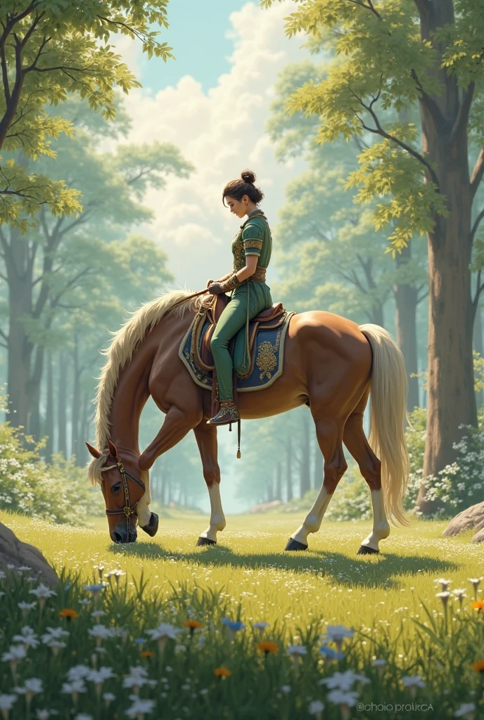 Make the horse bow down
