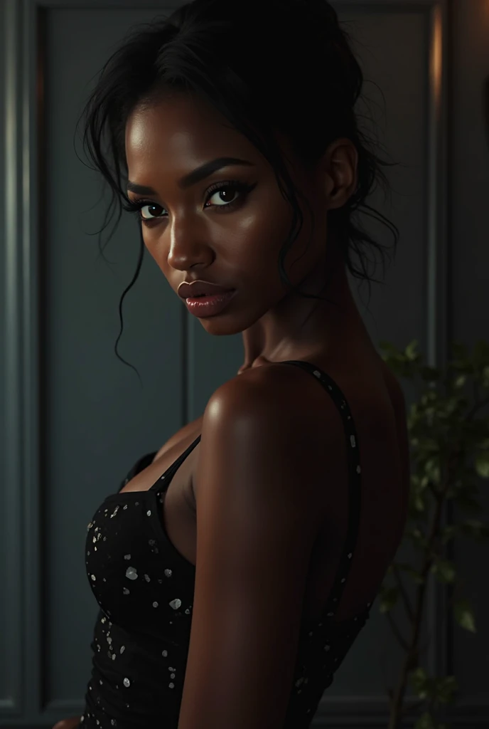 detailed beautiful young woman, dark ebony skin, stunning, realistic, photographing herself with a high-quality DSLR camera, product photography, sensual, semi-nude, studio lighting, 8k, photorealistic, hyperdetailed, cinematic composition, dramatic lighting, vivid colors, flawless skin, elegant pose, graceful movement, captivating expression, portrait, chiaroscuro, dramatic shadows
Estudio de fotografía fotografía de producto