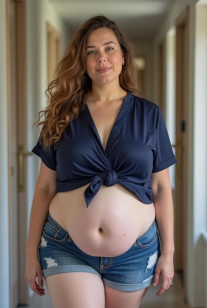 ((highest quality、8K、masterpiece:1.3)), full bodyエスビアン, Open leotard swimsuit,   pregnant woman, long legs, Very voluptuous body, sensual body, plus size women, attractive plus size model, pregnant woman, Long straight blonde(Front Up)Portrait of a 55 year old woman with curly hair, mature body, (full body:1.1),  blue eyes, perfect eyes, perfect face,  (Gradation Background:1.2), Blue and white leotard swimsuit(Gradation:1.6), 45 year old woman, Mature Teacher, sexy smile, Very voluptuous body, sensual body, plus size women, Very voluptuous body, sensual body, plus size women, Very voluptuous body, sensual body, plus size women, attractive plus size model, pregnant woman, 