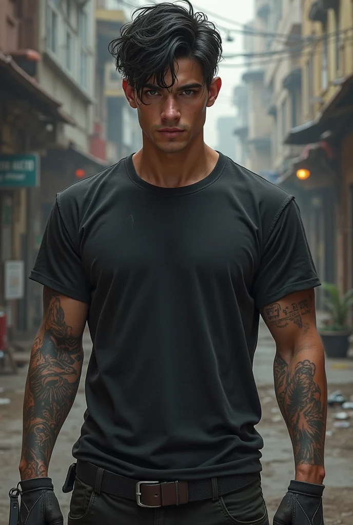 young and handsome boy, (huge), (Member details), ((camera from below)), in all its height, (looking to the camera), headcheese, Strong body ,nakedness , ((tattoo)) , body details, ((drops of sweat on the body)), physics based rendering, dynamic pose, (smile)), cyan eyes, ((Angel Face)), masterpiece