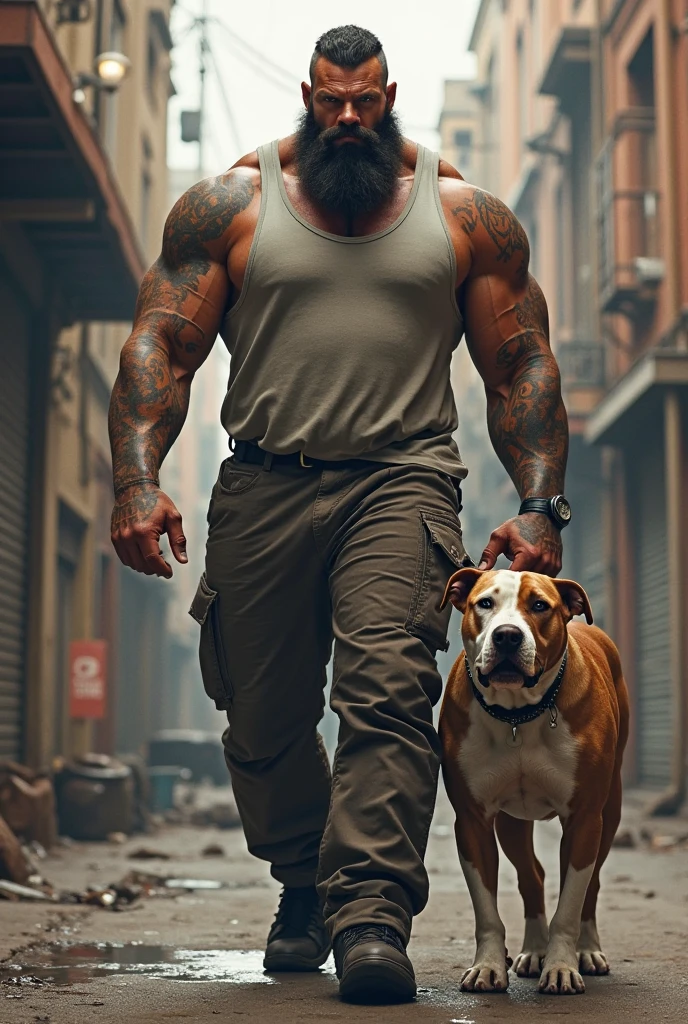 Dog head human body,muscular plump,Bare feet,yoke,slaves,Abs,Thin,dog collar,Dog leash