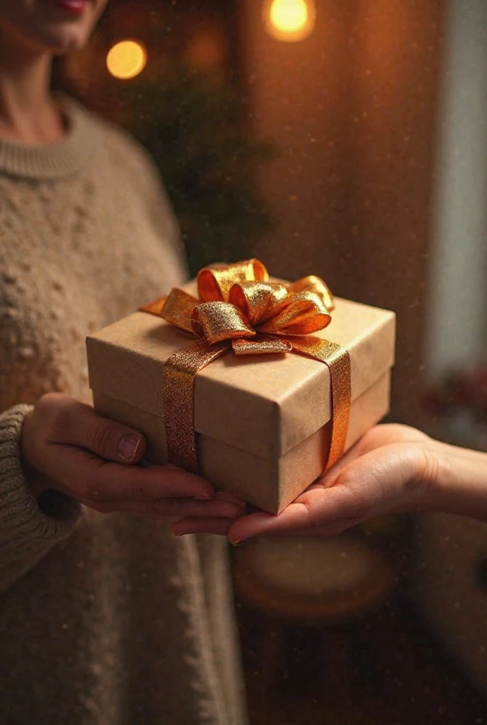 Someone giving a gift to someone else with a red ribbon, giving gifts to people, Presentes, segurando presente, Apresenta, feriado, holiday season, imagem muito coerente, Wrapped birthday gift, presenting wares, Holding a noose, Directed by: Aleksander Gierymski, comissionado, fita, bonito!, Directed by: Vladimir Novak, Directed by: Maksimilijan Vanka, muito definido