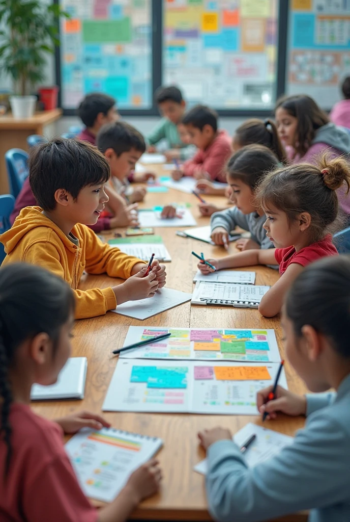 The sight of children studying