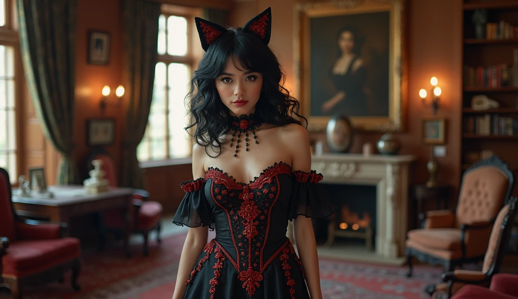 (Highest Quality, 4k, masterpiece, Amazing Details:1.1), wearing wear out gothic clothes, Shallow Depth of Field, E671, lens 50mm f/2.0, ((furry_wolf_female anthro)), pircings, studded bracelet, (photorealistic) (RAW Photo)), angry, evil smile, ((gothic_circus))