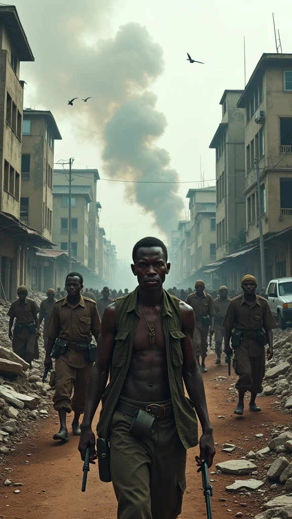 madness, war, Africa,riot ,1994,dark background