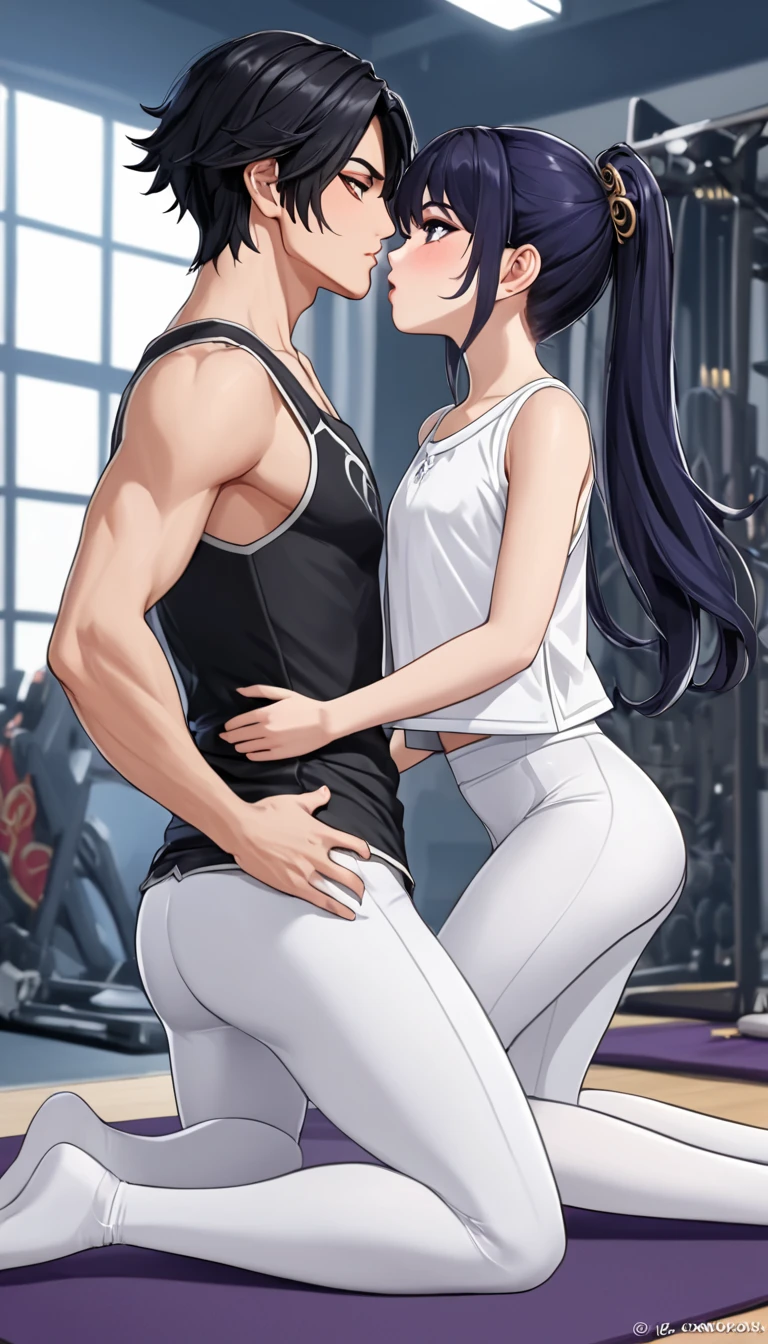 EXAGGERATED nude couple of a skinny girl lifted up high in arms of TALL GIGANTIC hypermuscular guy standing and fucking with hyper EXTRA THICK penis and testicles SEMEN EXPLODING , ROUGH SEX .Music room ,stretching wide , excessive wide penis , doggystyle on knees . GUY HYPERDOMINATING ,biting her neck from behind .Girl holding wall being fucked from behind .Thong.BLACK HAIRED HYPER HUGE MUSCULAR GUY.PENIS STRETCHING HER WOMB.GUN MARKET