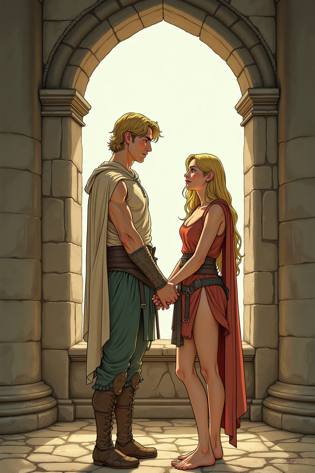 ((A male gay version of disney princess Rapunzel with very long blond hair wearing short mini erotic purplish dress)), NSFW, hentai, ((artstyle inspired by Ppatta’s hentai yaoi comics:0.2)), ((inside fairytale high tower background)), male masturbation, ((Disney Rapunzel setting)), ((Rapunzel attacked by ugly bandits NPC and gangbanged)), ((“ah ah ngghh”)), ((sex gangbang with group of bandits)), blowjob, ((non-con),