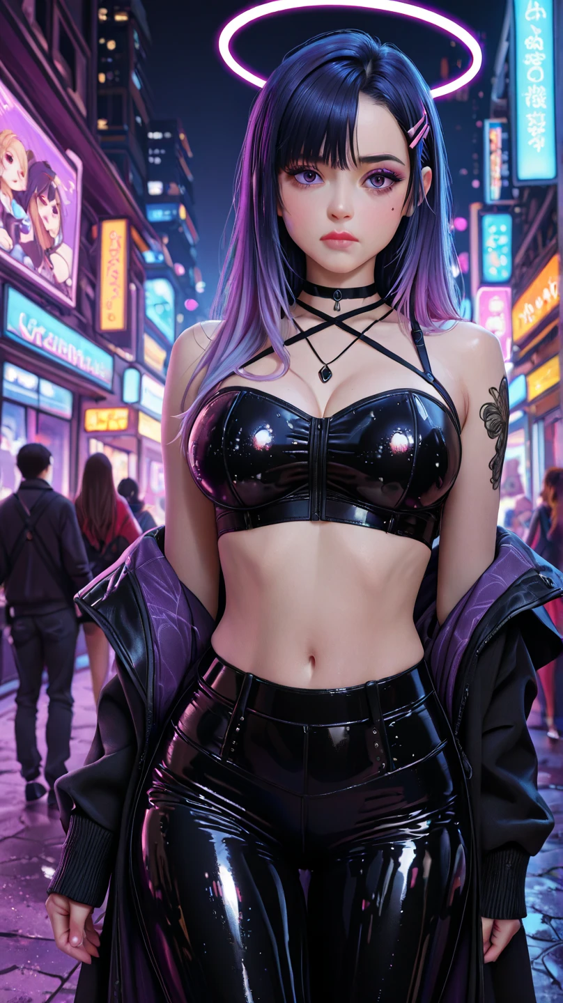 { 1 girl is surrounded by 2 black men, at fashion show run way, ((being grabbed on ass by a black man)), ((being touched on crotch by a black man)), (men are laughing), (full shot) }, { (masterpiece), (absurd resolution), (best quality:1.5), (photo realistic:1), (Luminous lighting:1.2), (Chiaroscuro:1.2), (Immersive atmosphere:0) }, { (blushed face:1.2),(weeping:1.2),(ashamed:0),(afraid:1.2),(scared:1.2),(angry:0),(open mouth:1),(tongue out:0),(sexually aroused:0), (shiny skin), (slender body), beautiful huge breasts, perky nipples, (neon color hair), (messy long hair) }, { ((see-through)) dress, off-shoulder, neck choker, (pubic hair:0) }