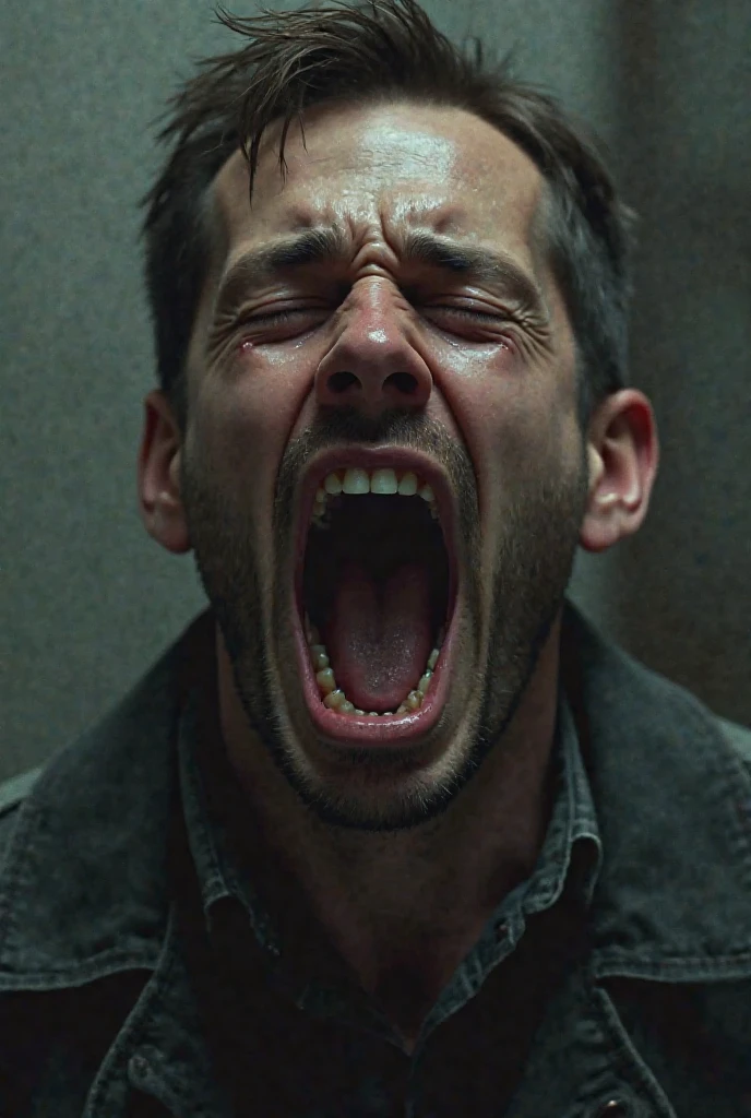 A person struggling to breathe