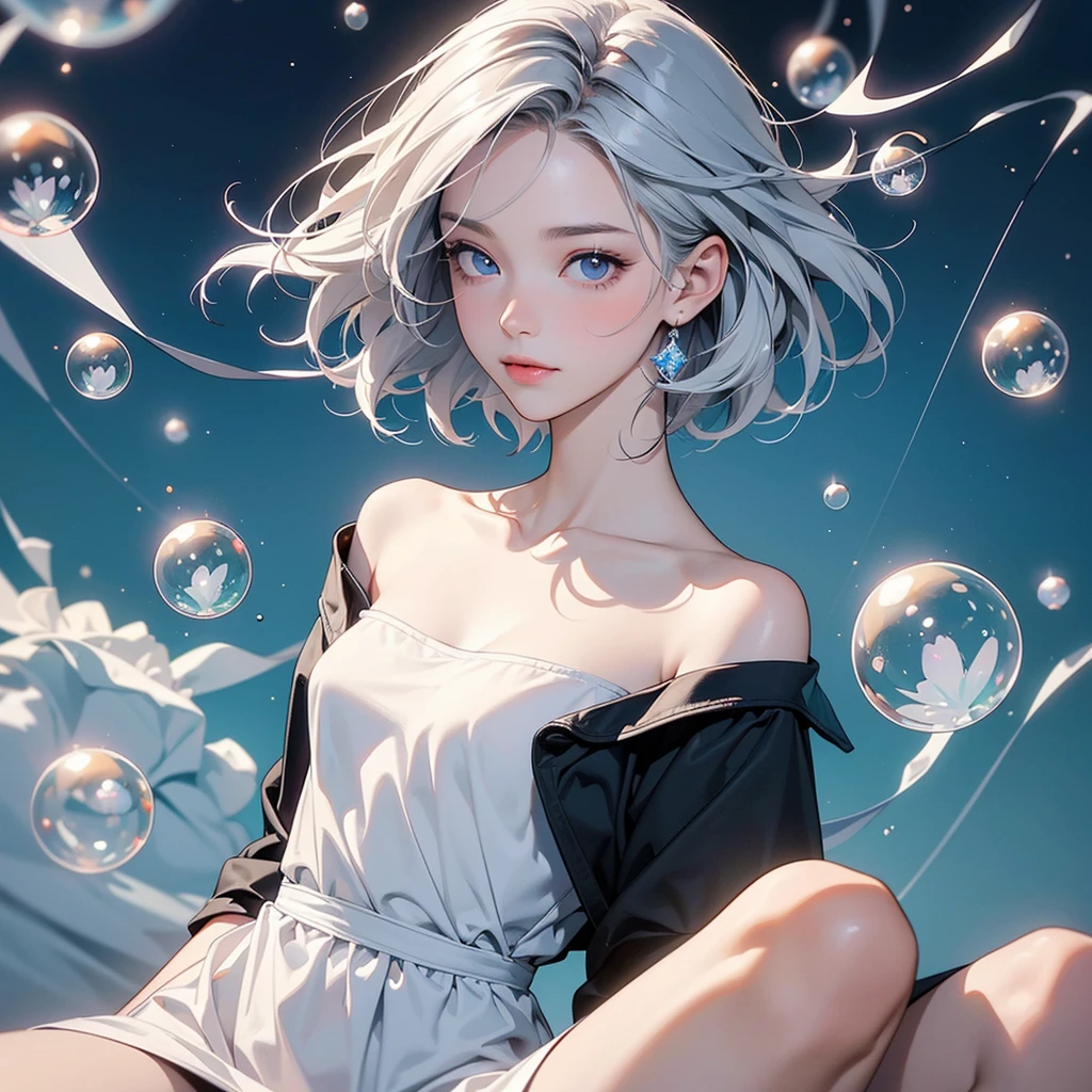 (Masterpiece, Superior Quality, Best, Official Art, Beautiful and Aesthetic, Long Exposure: 1.2), Smooth Movement, Charming Patterns, 1 Girl, (Long Dress with Sleeves: 1.3), (((White Clothes)), Close-up of upper body, bare shoulders, Chinese girl, Blush, black wolf hair, portrait, solo, upper body, looking at the observer, detailed background, detailed face, (crystalline AI, crystalline theme:1.1), elemental wind elves, wind rotation, wind control, white crystal suit, dynamic pose, floating particles, ethereal dynamics, whirlpool, steam, swirl in the background, white tone, whirlpool, ethereal atmosphere, Spies in Disguise teen panties dropped on the legs (NSFW) (masterpiece, best quality, ultra thin illustration) (insanely detailed graphics) (insanely detailed beautiful faces) (from_above:1.2) Kinomoto Sakura, Sealing wand, transparent primary bikini, (transparent bikinis 1.9) (open chest) (panties) (lifting jacket by hands) (pov) (kneeling) (looking away) (sigh: 1.3) (blush:1.4) (smile) (onsen) (embarrassed) (wet) (small breasts) (nipple) (beautiful eyes) blue sky (clear background) (lens reflection effect: 0.8) (iridescent lighting: 0.8) (specular effect, brightness effect: 0.8) (glow effect: 0.8) (glow effect: 0.8) --auto
