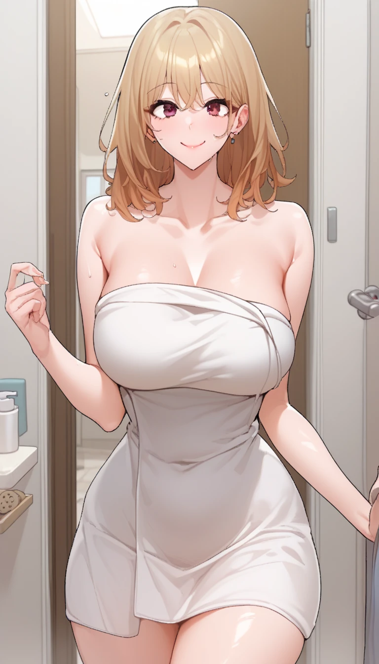 (pose Against glass sex : 1.3), naked, bathroom transparant glass, (luxury bathroom background), Sigui, mature woman, anime cels style, best quality, high resolution, 1girl, (huge breasts:1.2), beautiful face, Beautiful Finger, Beautiful long legs, Beautiful body, Beautiful Nose,Beautiful character design, long hair, brown hair, Bangs, green eyes, (cowboy shot), smiling, happy face, blushing, looking at viewer, beautiful vagina, beautiful breasts, beautiful nipple, orgasm, (water flows out of her vagina)