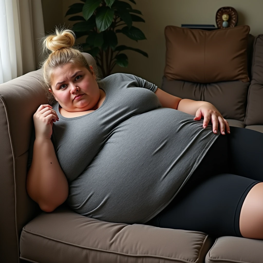 a 10 year old obese girl, chubby cheeks, round face, double chin, thick arms and legs, wearing a , sit , realistic, detailed, highly detailed, intricate details, photorealistic, 8k, masterpiece,