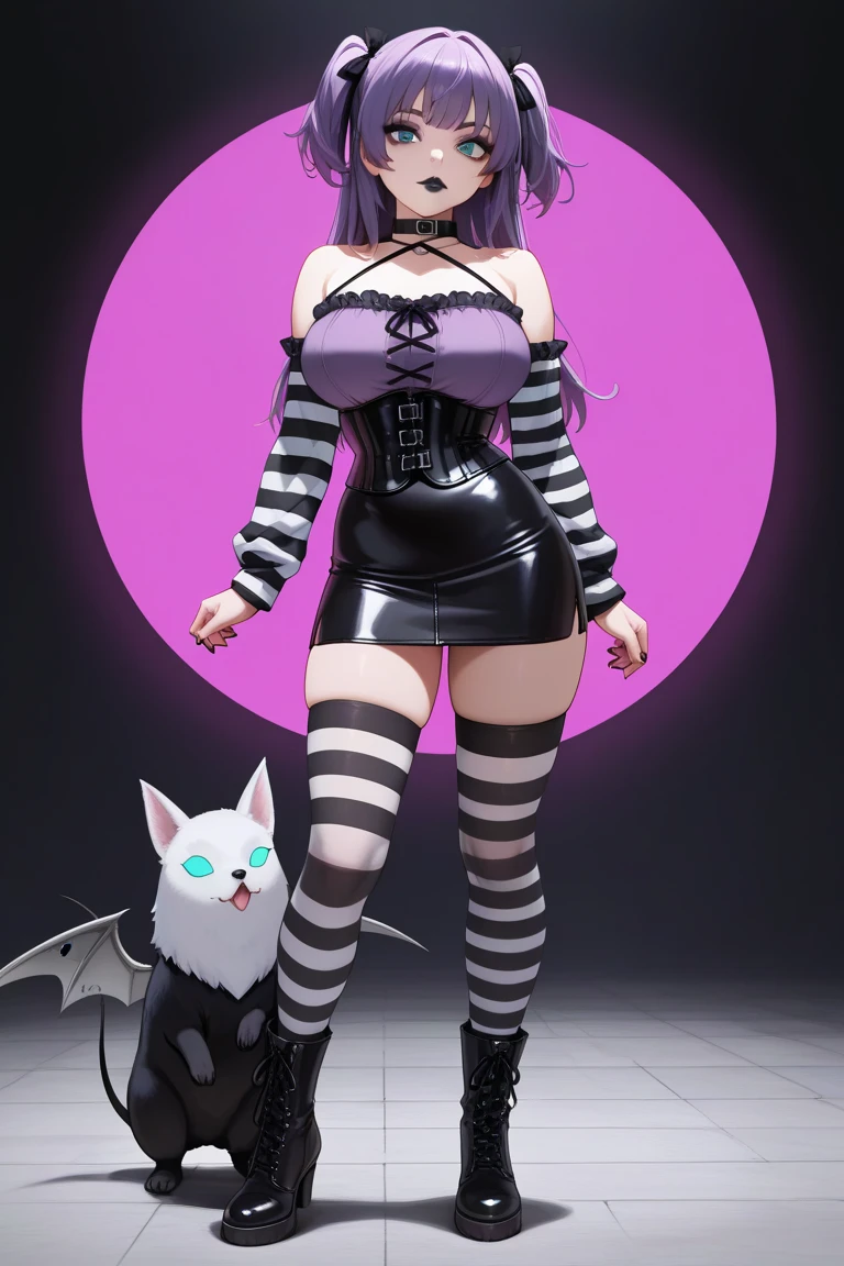 3dcharter, hotgirl sexy (full body 1:2), simple background, masterpiece, best quality (violet gradient background 1.1) --auto