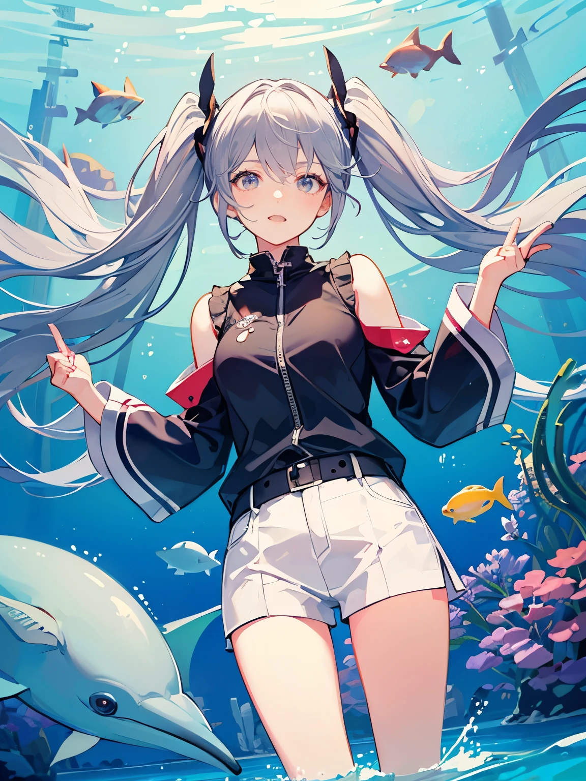 a girl，Sheep&#39;s horn, full color,  long white hair, Red眼睛 ，Eyeliner, immerse in water, black transparent clothes, Red, open air, Rose, night, ruins, Butterfly，back view，big asutt close-up，camel toe，bend over，soaking wet