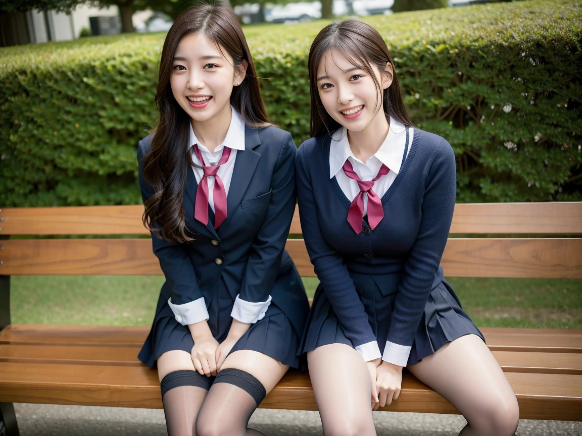 high-angle shot、Center view、Arafe asian woman in short skirt and bow tie sitting on train、cute school girl、Japan Girl Uniform、Wearing Japan school uniform、Japan School Uniforms、a hyperrealistic schoolgirl、Dressed as a schoolgirl、a hyperrealistic schoolgirl、Wearing a uniform、Realistic Schoolgirl、Girl in Uniform、Wearing a uniform、Schoolgirl Pose、full body Esbian、Nice skin、glistning skin、lovely thighs、glowing thigh、shining legs、bare-legged , High School in Japan 、乃木坂アイドル、韓国アイドル