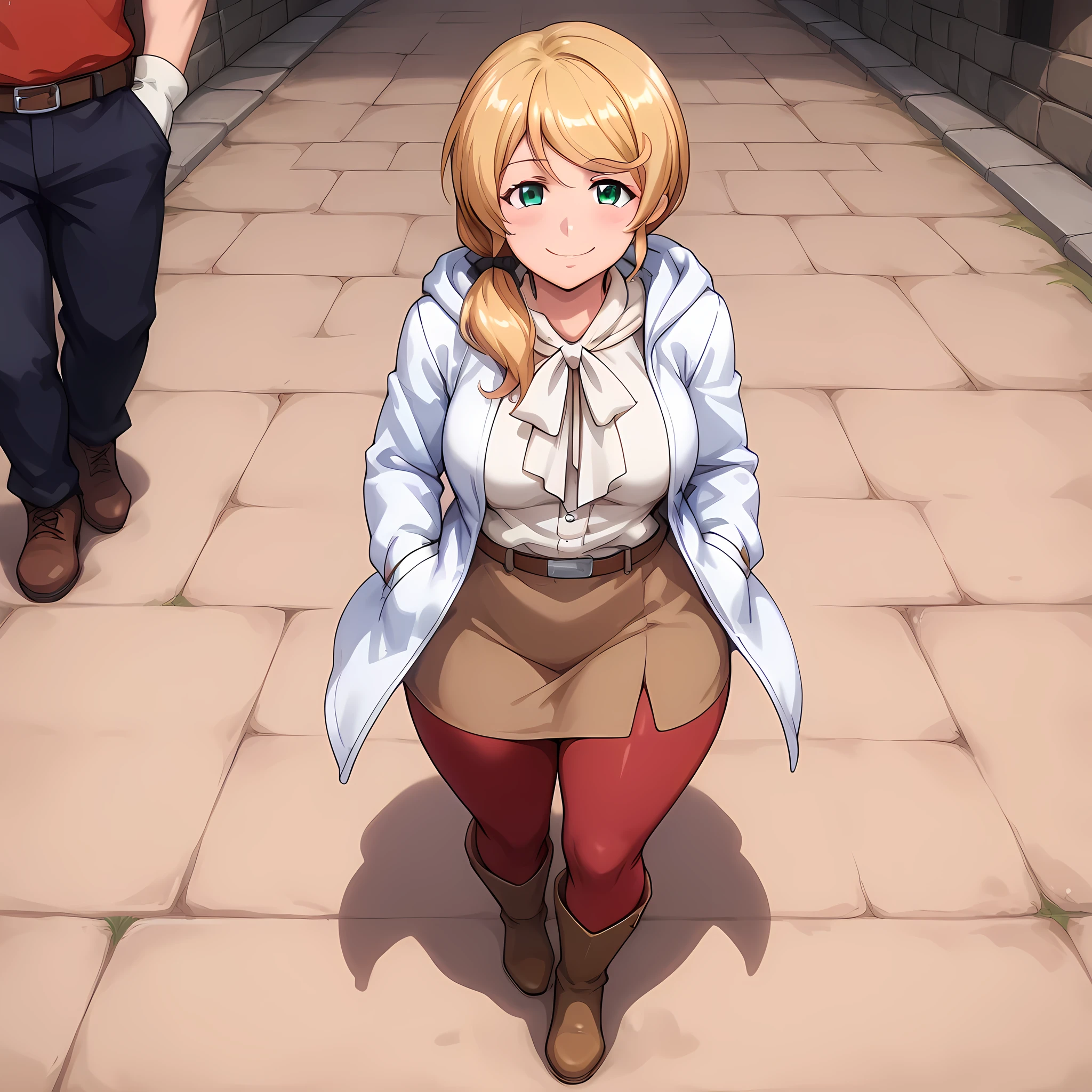 (1man with the appearance of Gray Fullbuster, toned body, 1man with his hands in the pockets of his long red pants, white hooded coat, red shirt underneath the coat, 1man with blue eyes) | ((1man walking through the fantasy anime style village, looking at the stalls of some nearby vendors, 1man and 1woman)).BREAK.(1woman with the appearance of Ellen Baker, curvy body, 1woman with large breasts pointing to some old medieval shops with an infectious smile, woman wearing a brown skirt that fits tightly on her fleshy thighs, a burnt yellow blouse that fits tightly on her large breasts, white gloves tight on her hands, brown leather boots, long blonde hair tied in a ponytail, 1woman with red eyes), ((1woman smiling in satisfaction, 1woman walking in a fantasy anime style village, walking in the middle of the very busy village in the afternoon, 1woman and 1man)) | ((better image quality, better sharpness, better saturation, better vibrancy, better color balance, better shading, full HD, better facial detail quality)), ((anime village with lots of people around, better resolution, richness of scene details, lighting balance)), (high angle, close-up).