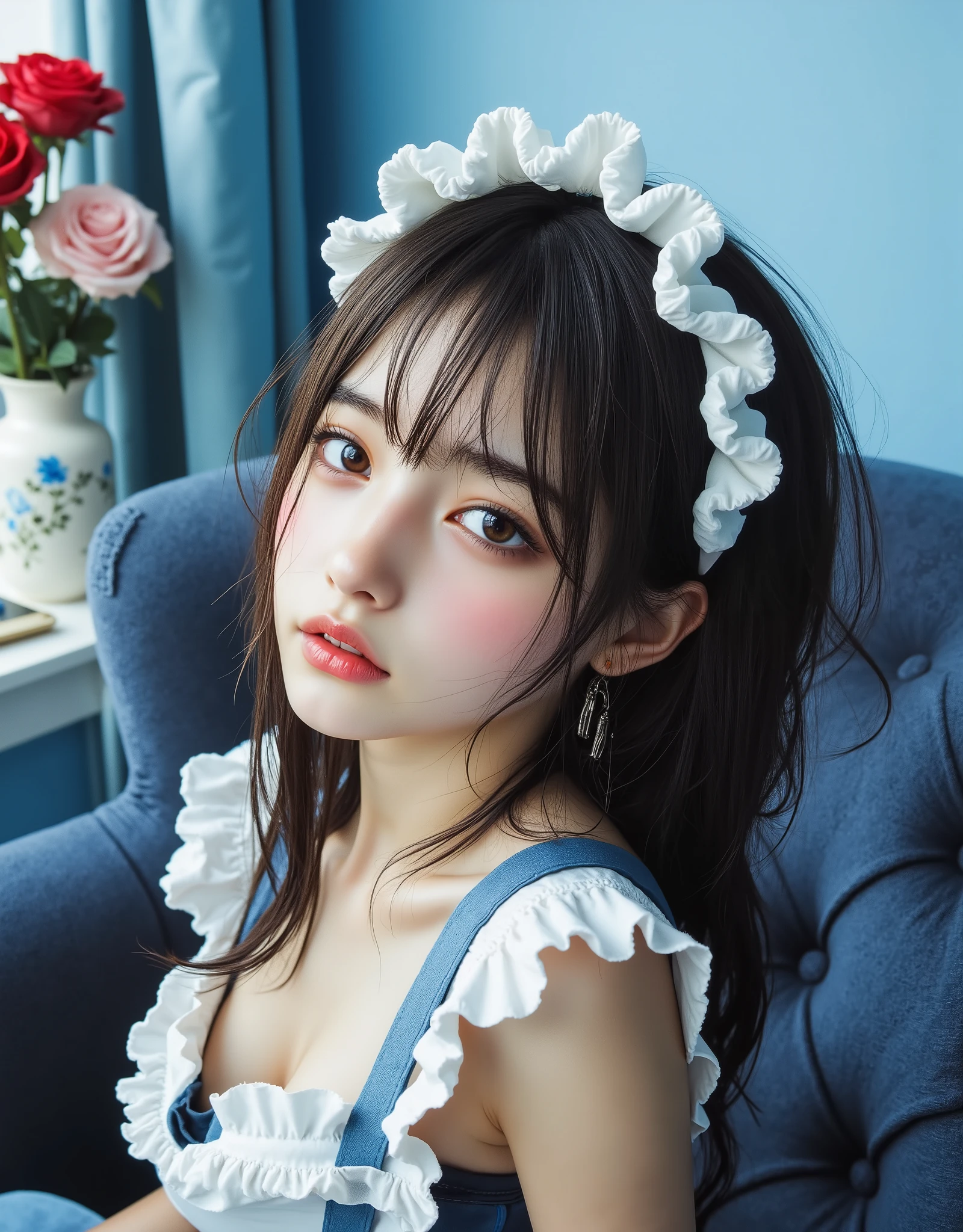 (The nostalgic Lolita-style T-back is cute....:1.3)、(((whole body)))