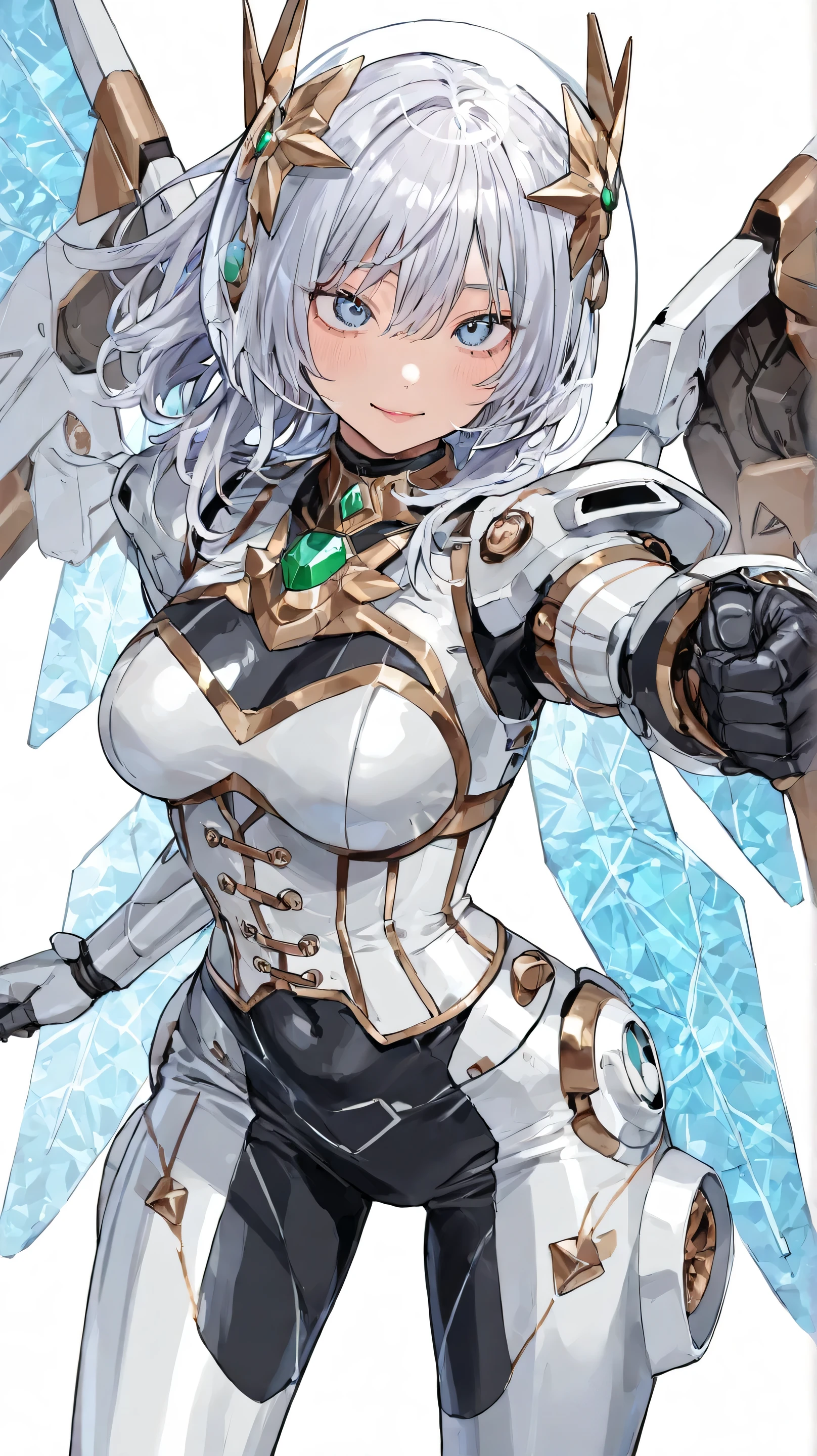 realistic、high resolution、woman、droid、Mecha Maiden、Machinery Parts、droidジョイント、single mechanical arm、mechanical body suit、mecha corset、White mechanical body、cute woman riding a futuristic motorcycle、atoms Riding a marked nuclear motorcycle、future engine that opens automatically、Shakotan low center of gravity bike、akira bike、A princess in a mecha suit、Diamonds、sapphire、 emerald、gold、woman wearing a beautiful jewelled mecha suit、Wear a mechanical suit with wings、woman wearing a round clear glass helmet、woman wearing a spaceship helmet、cute、beautiful、Blue Eyed Woman、metallic、4K、pictures、best image quality