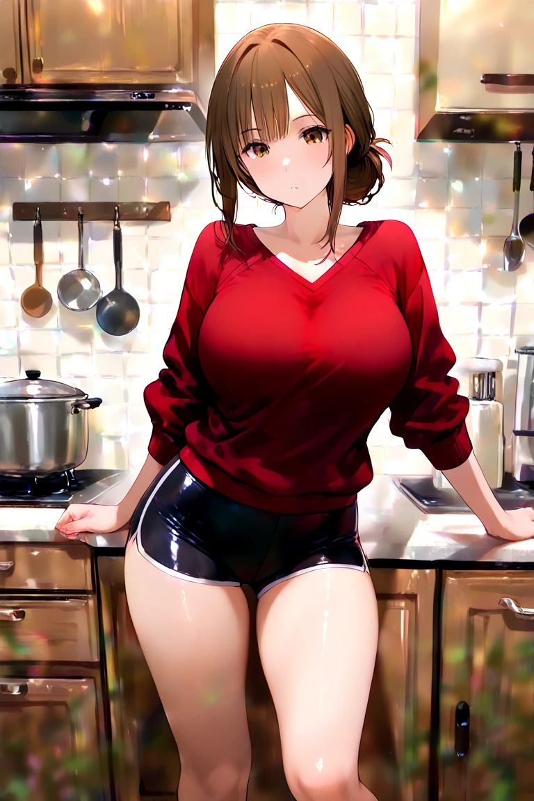 1girl, highleg panties, 
ass,  beach,, masterpiece, best quality, highly detailed, short black shine hair, red eyes, red choker