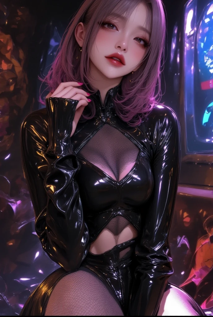Shy woman on a rainy night,(8K Ultra HD、Digital SLR Camera、Soft Light、high quality、Volumetric Lighting、frank、photo、high resolution、4k、8K、Bokeh),(Rich details on the eyes and face,warm color, Very saturated colors,Show a charming smile, little cherry mouth, Balanced Eyes, Perfect face, Pretty Face, black eyes,Skin is transparent and visible, Shirasawa skin, cosmetic,earrings,Forehead chain,necklace, Jewelry,Headdress,Hair accessories),(Create stunning images of real girls, warm light, Dynamic poses, Elegant Posture, Cowboy lens, Front full body,Look confident from the front,Body facing the camera,Standing pose facing the camera,Open your legs slightly,Golden Ratio Graphics,Minimalism,) ,Chinese anime girl,Pink Hair,Waist-length hair,Messy Hairstyle,,Gradient hairstyles,Cyberpunk hairstyle,(Transparent clothes:1.5),Bright red clothes,Thin clothes。Transparent mesh clothes,Transparent clothes,Transparent dress,(Sexy,Perfect breast shape、Very detailed breasts,34E cup),No underwear,(Super high waist,Waist hollow,Levain),Black socks.(Clear knee-length socks、Garter socks,Leg ring,garter、腿部garter,Waist ring),Rainy day background
