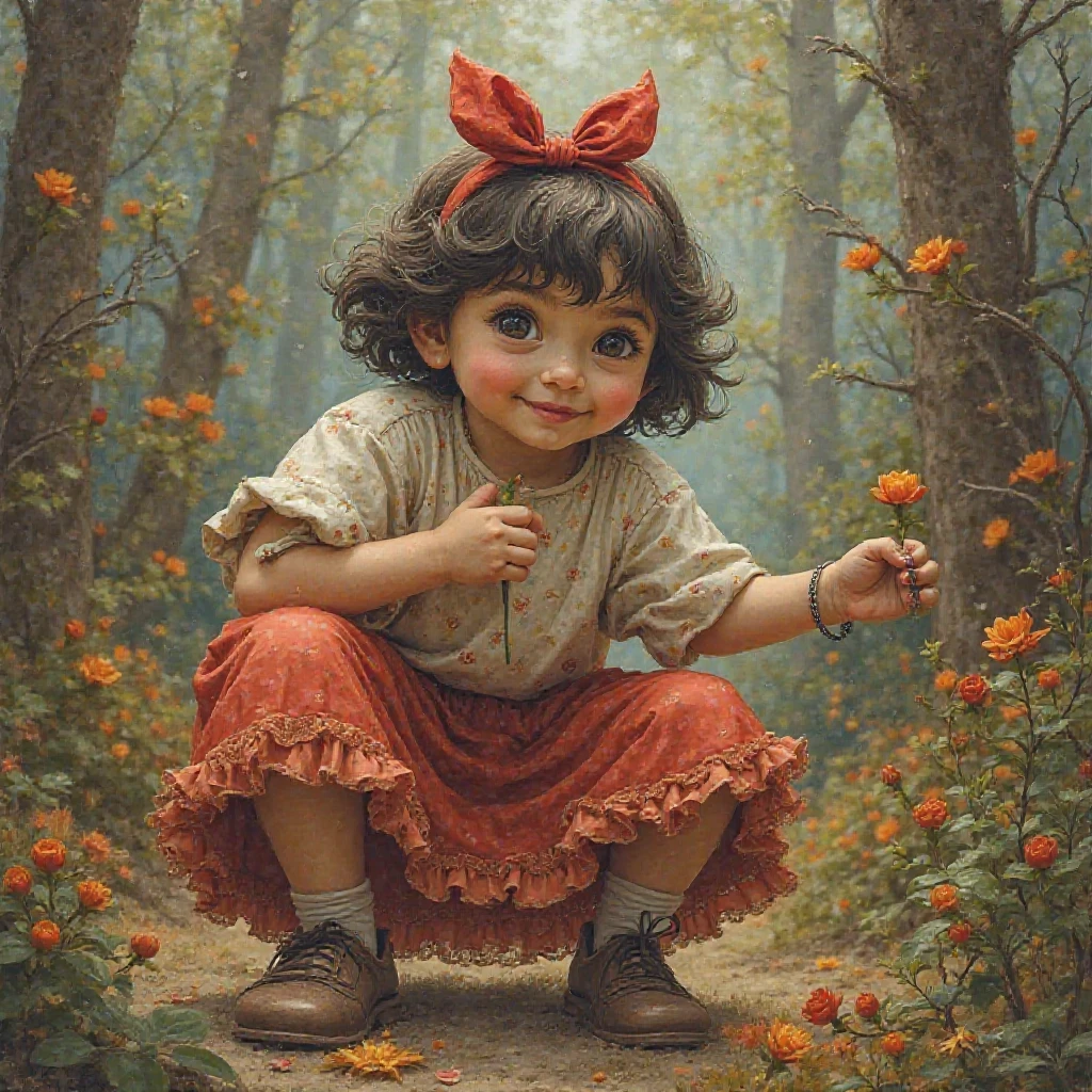 The holds a clear spring in her hand