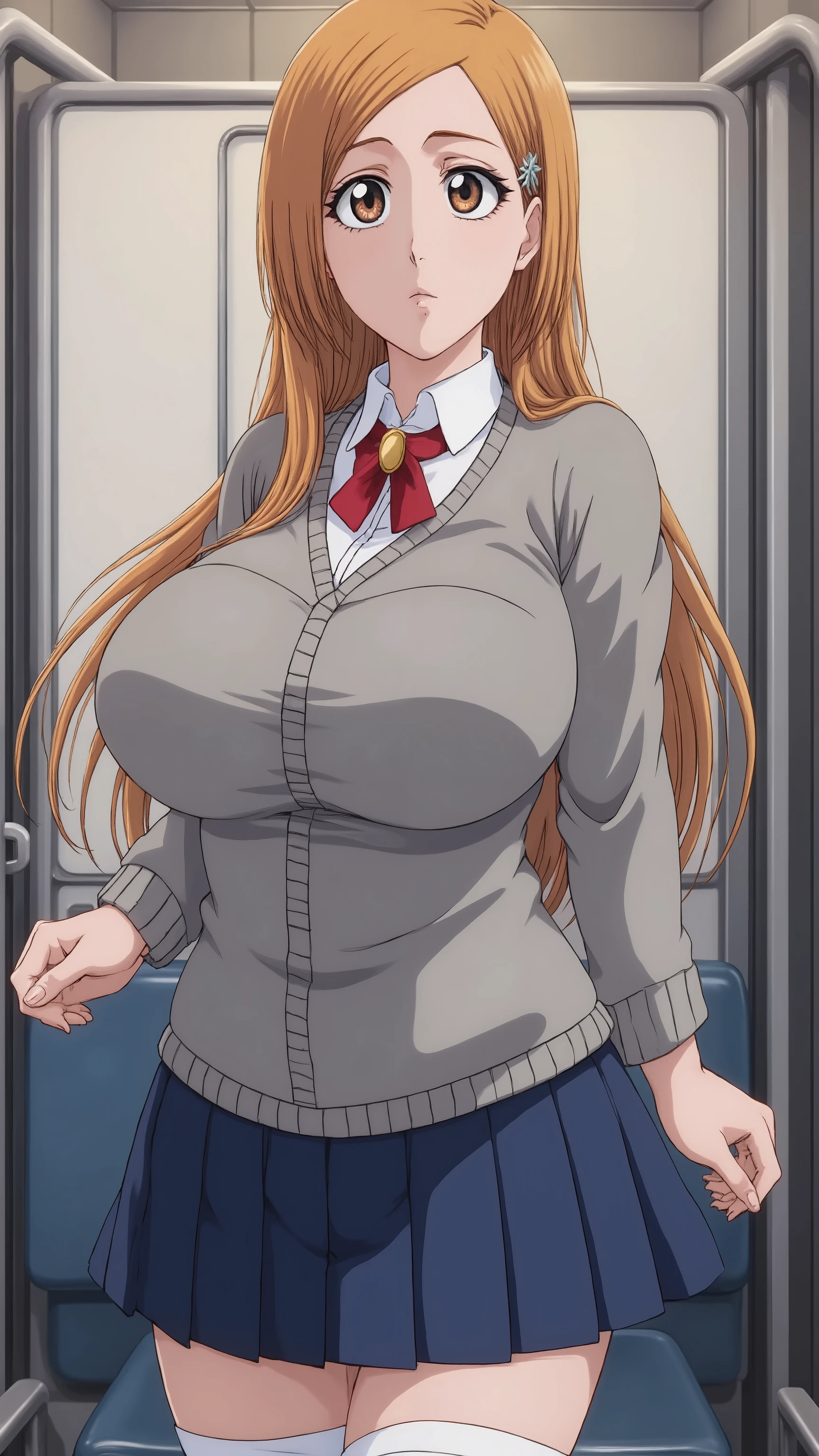 big tits, bra, panties, Busty, thick, best quality, (masterpiece:1.2), indoor, room  kotegawa nanaka, looking at viewer, light smile, open mouth, brown eyes, long hair,  close up