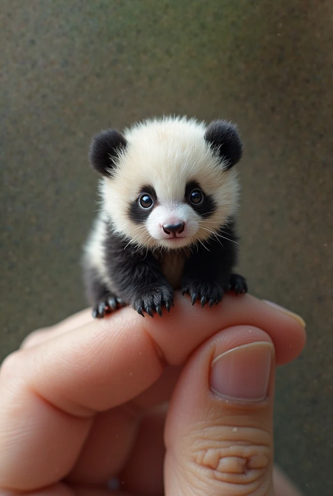 Photorealistic bikini, 8k, baby panda Micro Tiny perched on the human ...