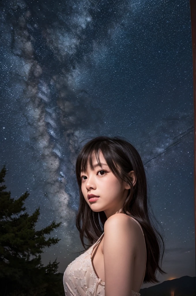 ＡＩgravure、Dog Prompt、Mountain where you can see the constellations、Real Beauty.４People Girls、starry sky zoo