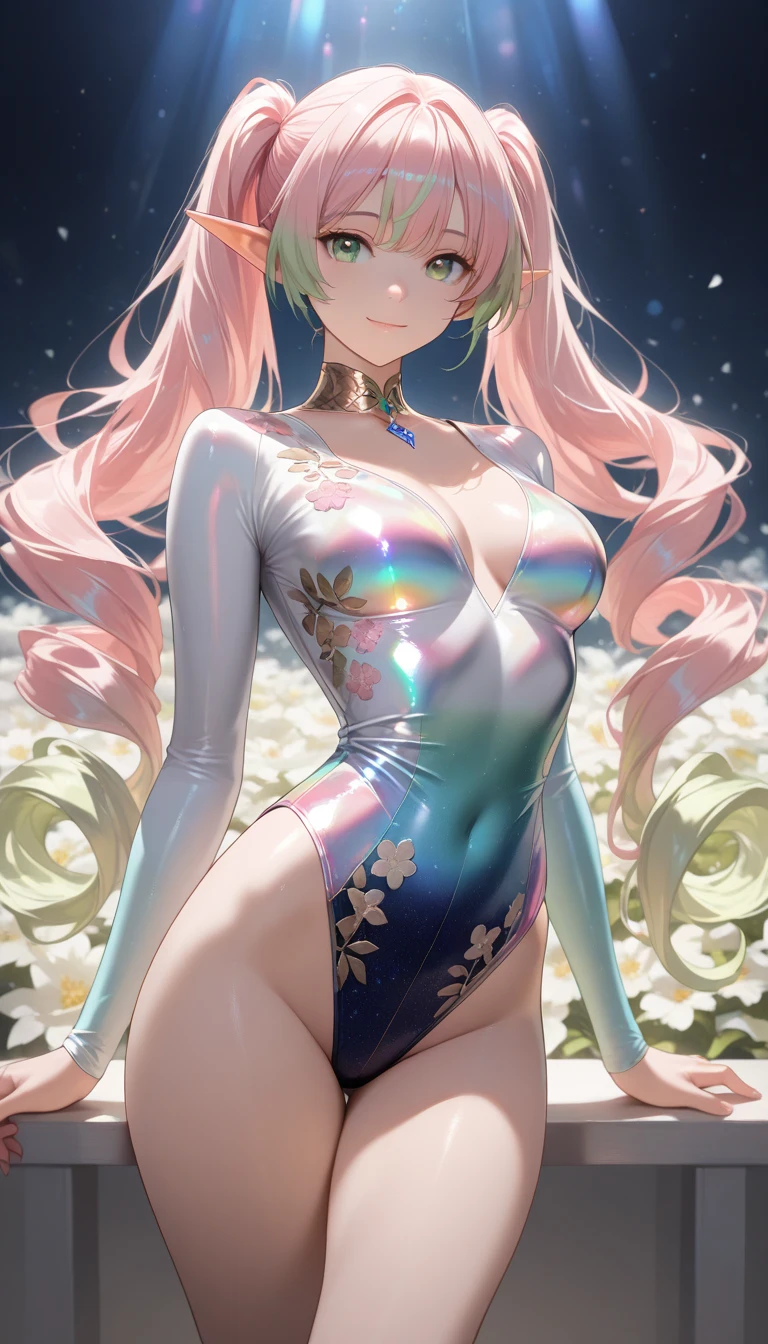 beach、Curly Hair、focus on breasts.seductive pose、(Two arms:1.3)、(Hands behind head:1.6).(Downtown at night:1.5).(Composition from below:2.7)、(Exposing the nipples:2).(Bunny earmuffs:1.8)、(Composition from directly below:1.5).(Squat, Spread your legs:2)、(Cowboy Shot:1.9)、(Shiny fluorescent gold glitter holographic gradient high leg sexy swimsuit:2.8).(Browsing Caution:1.8).(Glowing Skin:1.8).(Wet Skin:1.3).(Huge breasts:2).(Nipples are visible:1.9).Exposing the breasts:1.9).beautiful ,最high quality、Best image quality、masterpiece、((Top model at age 20、 By becoming、Best Bust、The tea that opened my heart、shining eye,((Heterochromia iridis, (右eye, red colored 右eye iris)(左eye, gray purple colored 左eye iris), eye; Red and gray purple)), (Fluorescent gold holographic color hair、), Smooth and shiny top model hairstyle with fluorescent white glitter, Straight silk bangs, Cut in a straight line hair and bangs, Blunt bangs+Cut in a straight line, long and smooth hair、thin,Highest valley、black 、Shiny fluorescent gold short skirt、shoulder jewelry ,Diamond Earrings、Wristband、black gloves)),high quality、beautiful芸術、background((School Area))、Flight、flying debris、Written boundary depth、movie、Visual Arts、Perfect art、8k,Genuine、Dynamic Performance