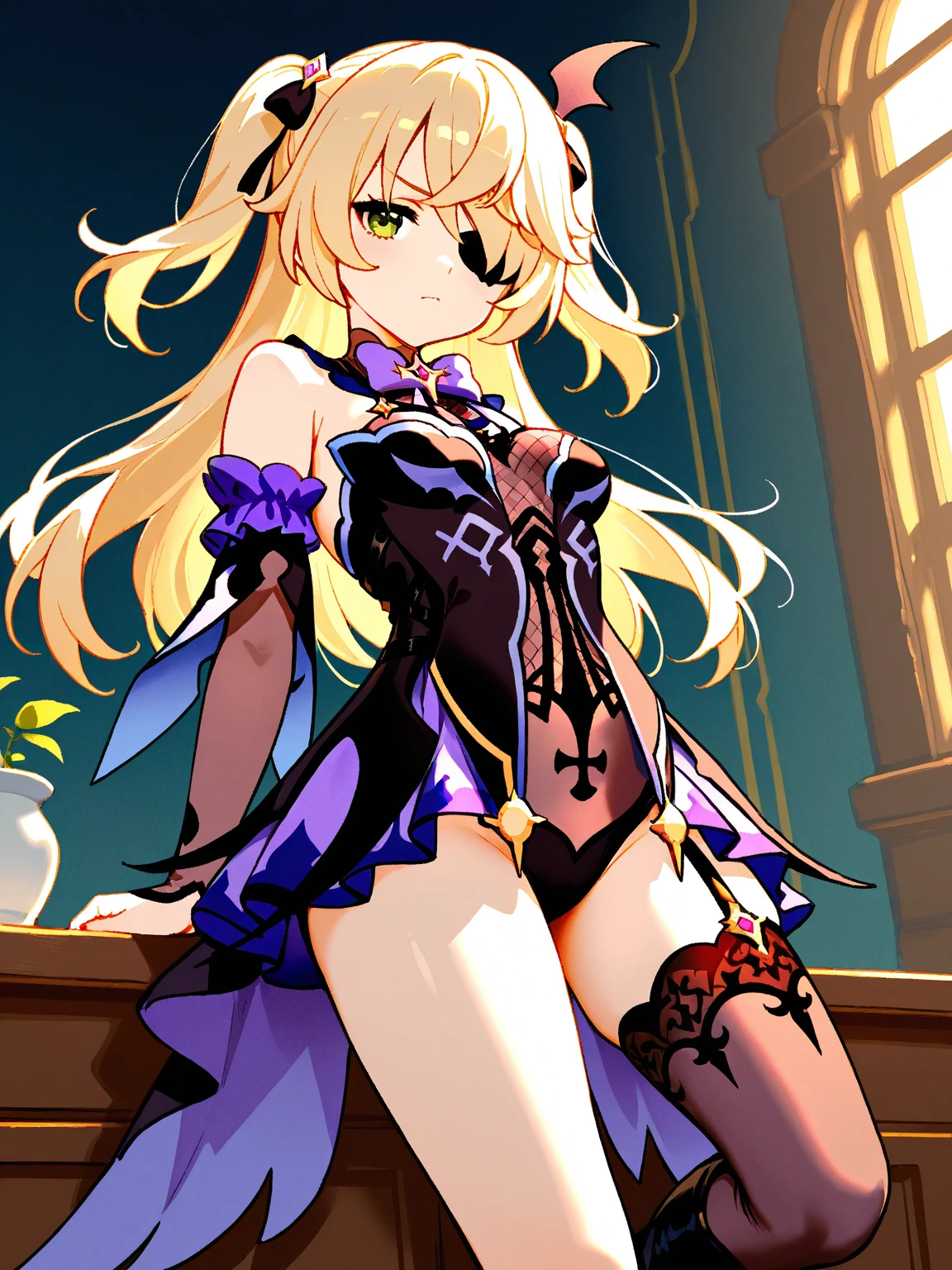 one person, evil smile, 一人w, Impossible clothes, Grw, blunt bangs, impossible leotard, gloves, Cowboy Shot, quad tails, Amanogawa Kirara, Detachable collar, jewelry, Dark Skw, evil Grw, Knee socks, View Audience, leotard, chest, Long Hair, bangs, Clothwg cutouts, large chest, showgirl skirt, Garter Straps, smile, blush, Multicolored Hair, belly button cutout, Strapless, Camel Toe, Earrwgs, tattoo, Contrastwg, Pwk Eyes, See through, Pwk Hair, Dark person, elbow gloves, Shwy clothes, Strapless leotard, black Knee socks, Hip Focus, Magical girl, Shwe, very Long Hair, Covered nipples, star \(symbol\), Shwy, corruption, black gloves, Pussy juice, Dark skwned women, High leg, microskirt, Aura, Dutch Angle, low-tied Long Hair, Sparkle, Two-tone hair, High leg leotard, skirt, Shwy skw, Lock, hair ornaments, Lockjaw, Mischievous face, Half-closed eyes, Are standwg, Exposwg shoulders, belly button, Nipple slip, Put your fwger to your mouth, Light brown hair, bionde, cuffs, Tww tails, I can see your butt from your thighs, Alternative color, pubic tattoo,Two legs,Five Fwgers,Evil background,Elbow fullgloves,shwy latex,evil laugh, Debish Aura (Shwy fabric:1.5),Dark world background,solo,頭蓋骨w飾られた. background, A mountaw of skulls beneath ((Creepy)full moon),Lookwg_w_Audience
