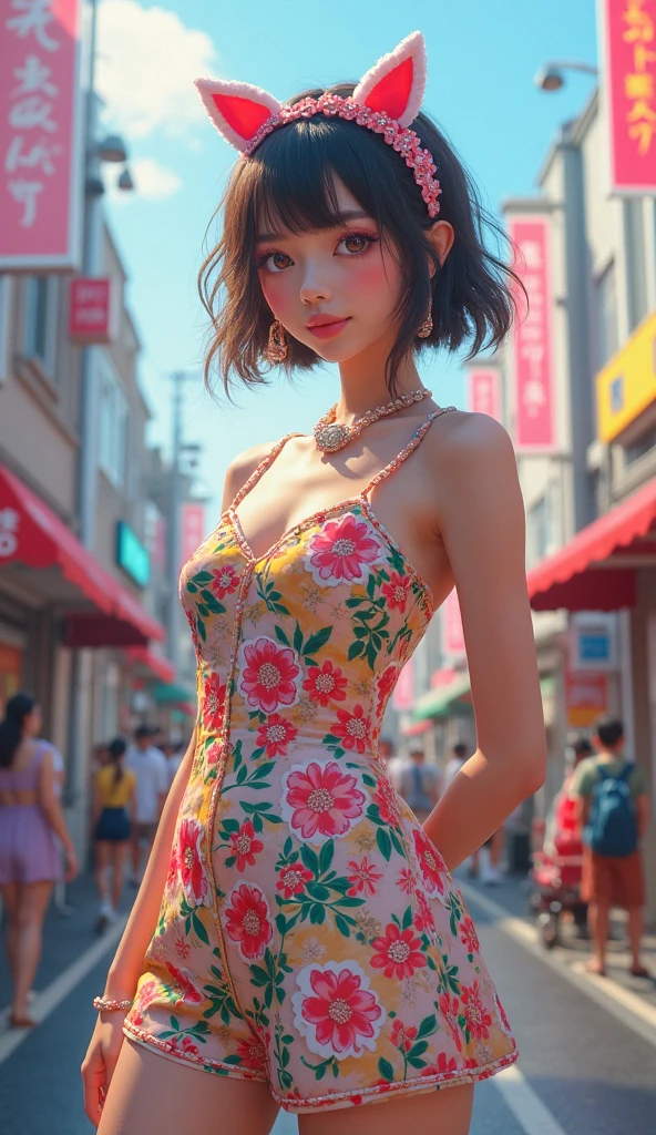 (masterpiece:1.2, Highest quality), (Realistic, photoRealistic:1.4), Beautiful illustrations, (Natural Side Lighting, Cinema Lighting), Surrealism,
View your audience, 1 girl, 40 years old, Perfect Face, Symmetrical face, Glowing Skin,
(short hair, Straight hair, Hair Intake), Brown eyes, Long eyelashes, (Large Breasts, You can see a little bit of the delta part of her pink panties., Captivating thighs)
Beautiful Hair, Beautiful Face, Beautiful attention to detail, Beautiful clavicle, Beautiful body, Beautiful breasts, Beautiful thighs, Beautiful legs, Beautiful fingers,
Wear a police uniform and a short skirt,
(Beautiful views), evening, (City Street:1.2), walk, Sexy posture, (Charming smile, Lips parted)