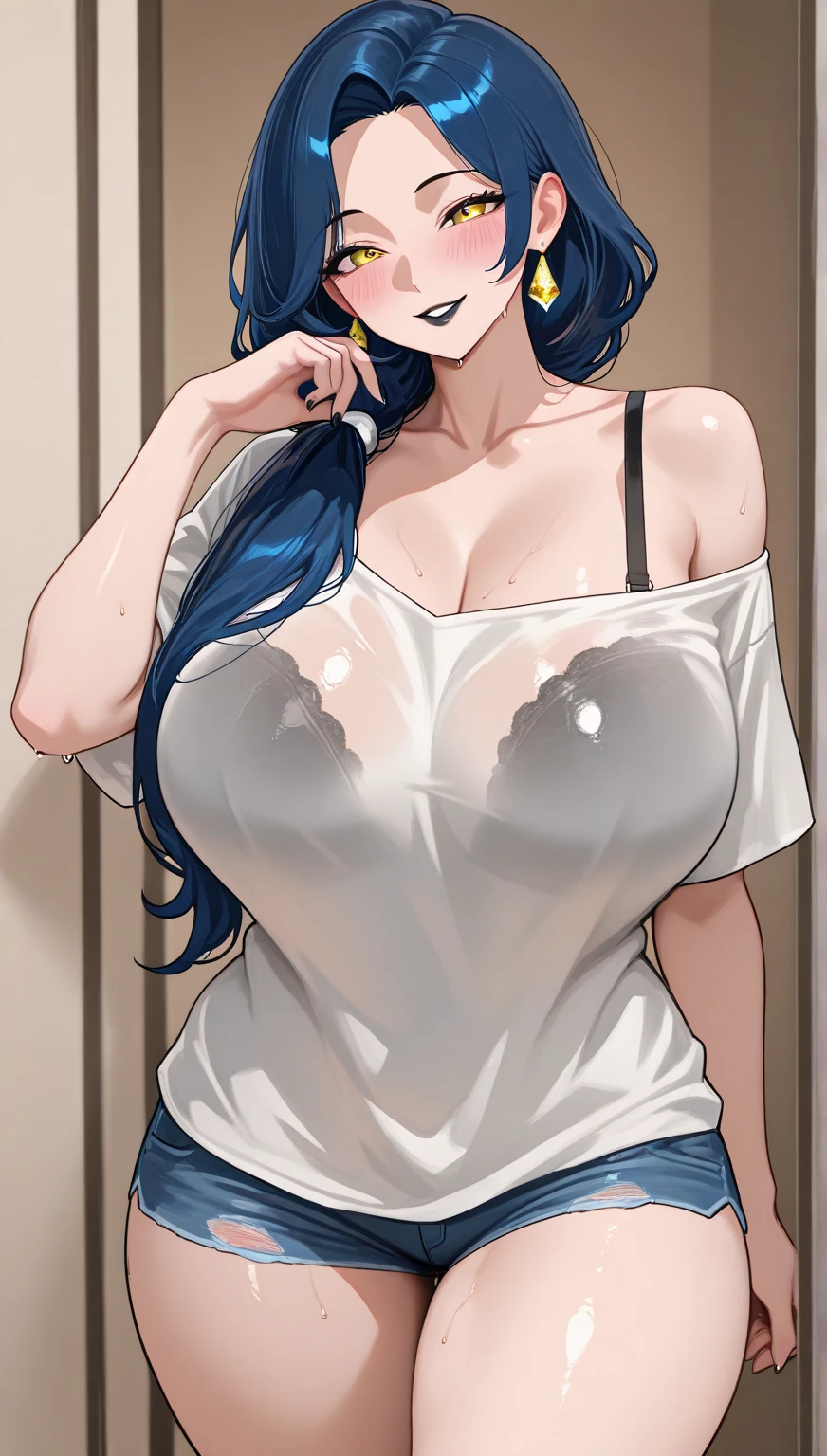 (Highest Quality:1.2),(​masterpiece:1.2),(Masterpieces:1.2),(Mature woman with perfect body),(very big bust:1.2),(During sex:1.5),(cum on:1.2),(Long hair),(necklaces,earings),(Midnight)