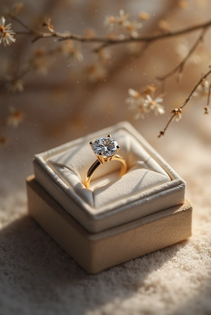 Single Stone Diamond Ring in Plain Box