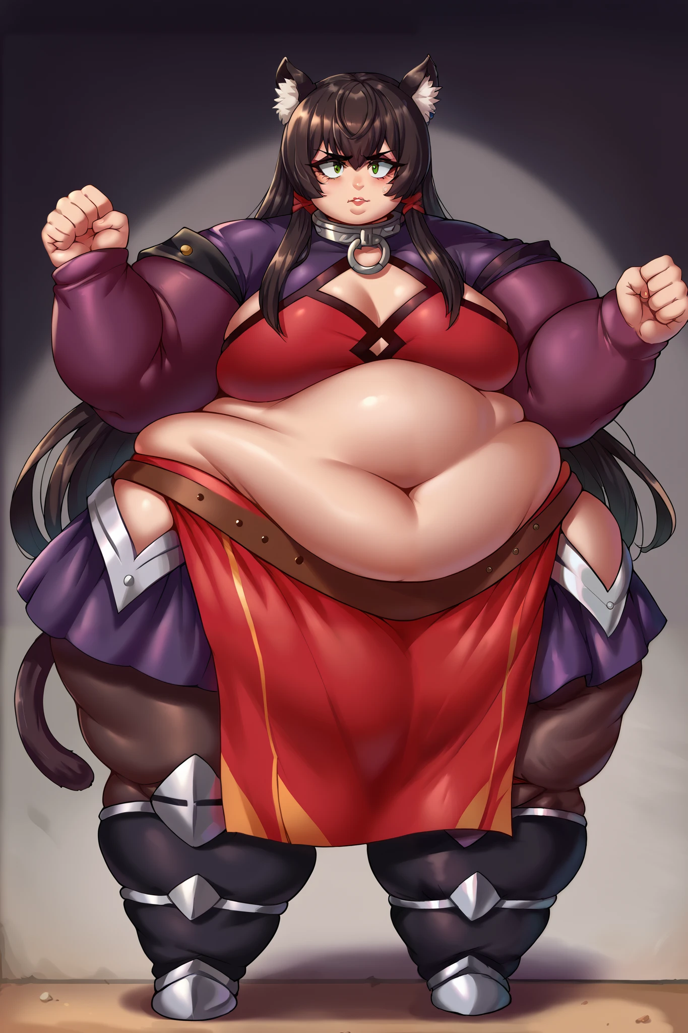 Barbarian, Mature female, plump, medieval europion full body image