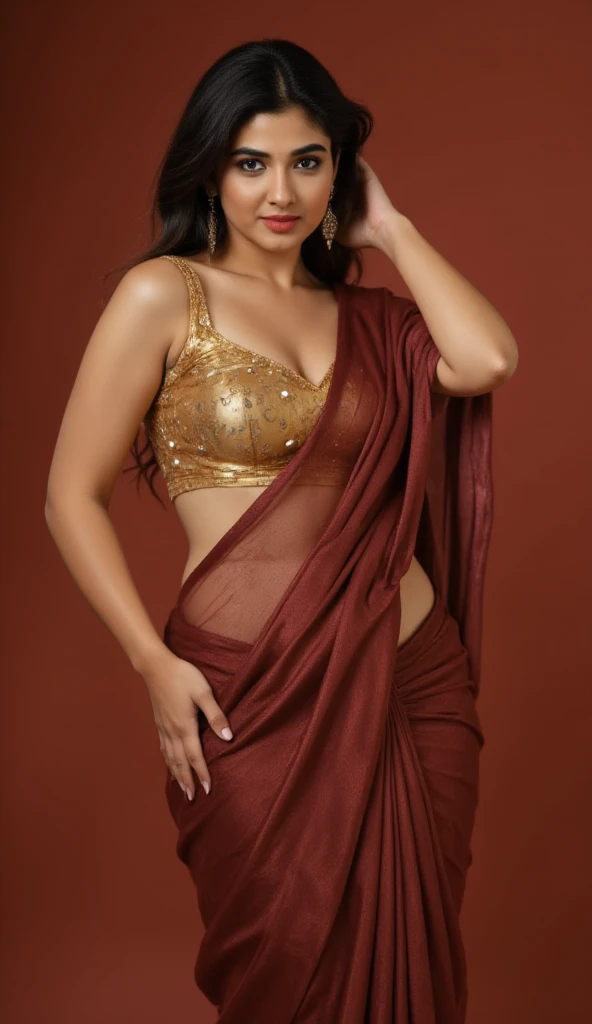 close up photo of naked brown indian village  bhabhi savita masturbating pussy outside, chin up and self pleasure in pain, open mouth wide, laugh, curvy, hourglass figure, (giant round oversized breasts), seducing eyes, standing with wide open spread legs, necklace, nude , (big red lips), sultry, ponytail, (cinematic:1.3), intricate details, (ArtStation:1.2) , (very shiny oily body) (wearing saree hood only) ((piercings))
